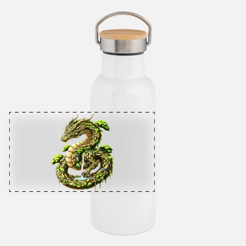 Panorama Thermosflasche mit Bambusdeckel