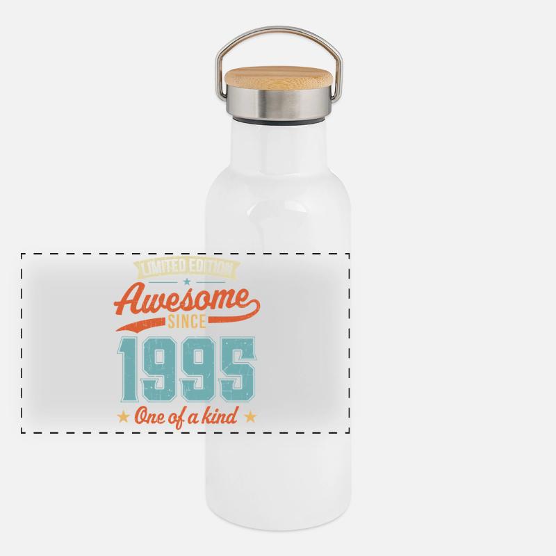 Großartig seit 1995 Panorama Thermosflasche mit Bambusdeckel