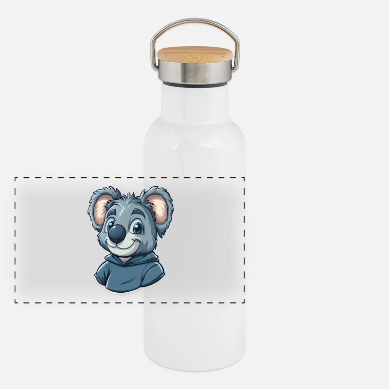 Koala Panorama Thermosflasche mit Bambusdeckel