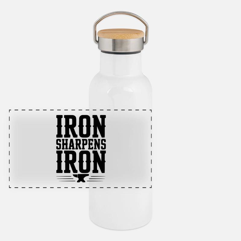 Iron Sharpens Iron Panoramic Thermal Bottle with Bamboo Lid