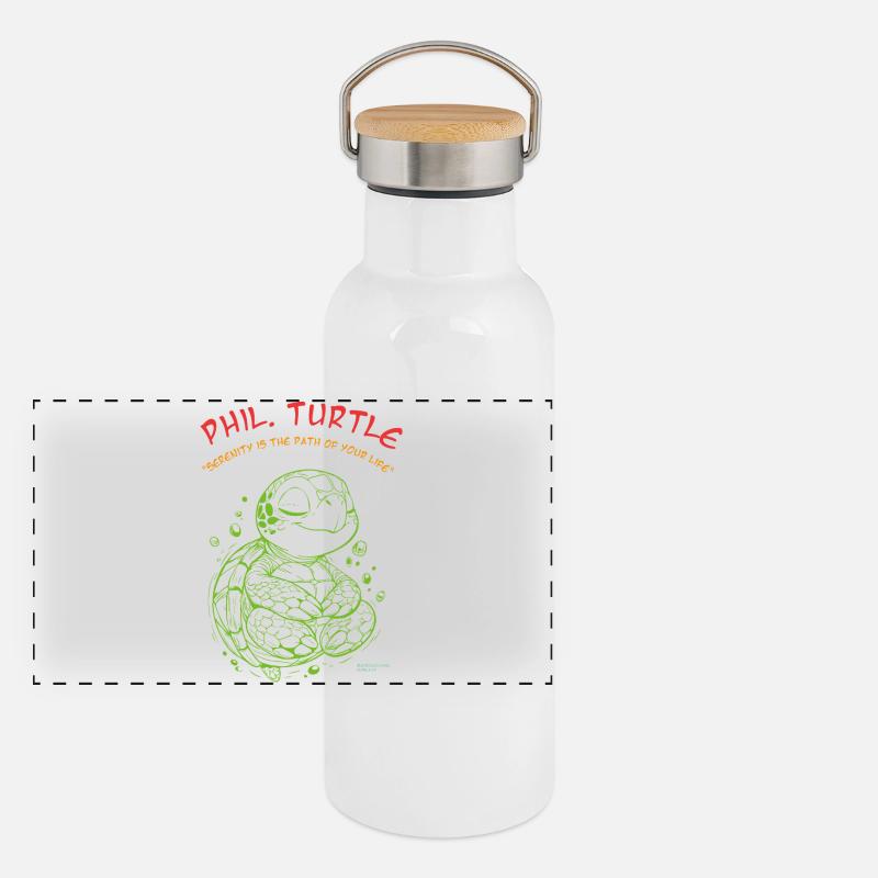 Phil Turtle Zen Path Tee Panoramic Thermal Bottle with Bamboo Lid