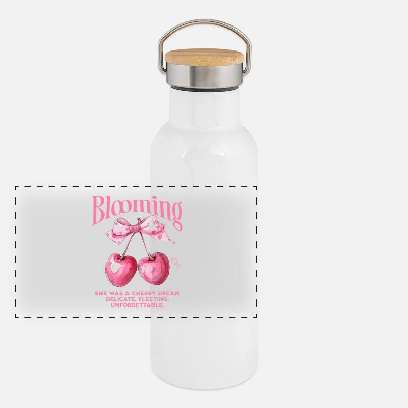 Kirschen Kirschfrucht Vitamine Sauerkirschen Panorama Thermosflasche mit Bambusdeckel