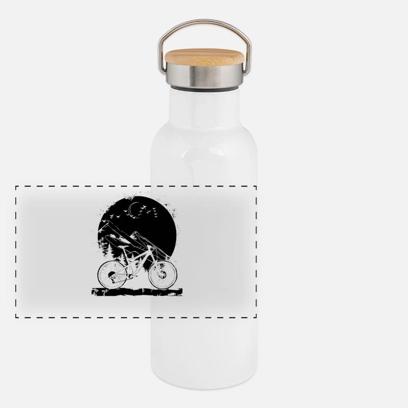 Panorama Thermosflasche mit Bambusdeckel