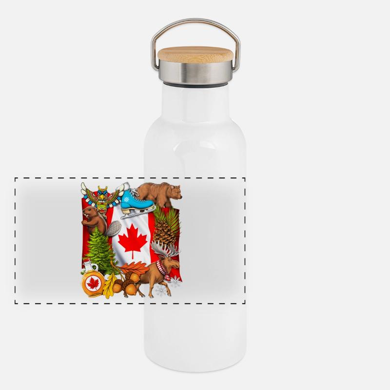 Canada Pride Panoramic Thermal Bottle with Bamboo Lid