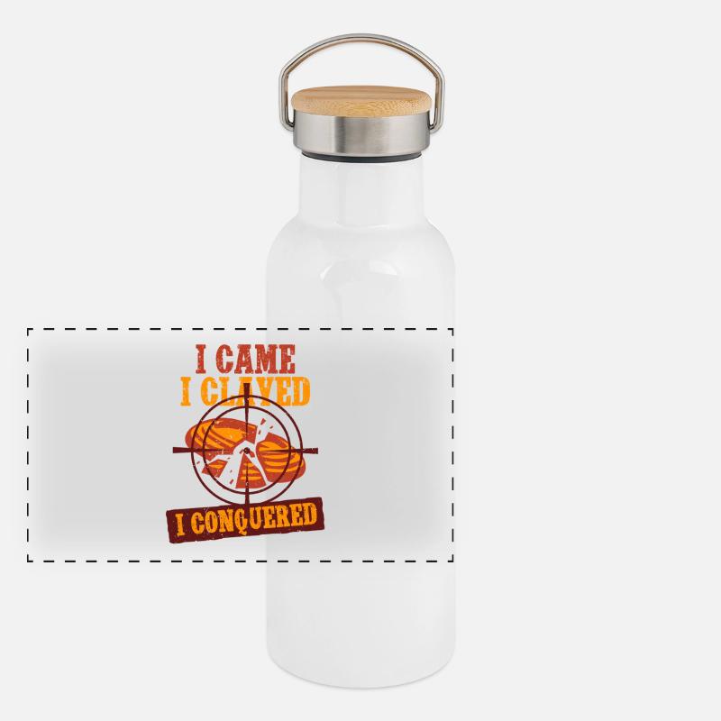 Clay pigeon shooting Target shooting Panoramic Thermal Bottle with Bamboo Lid