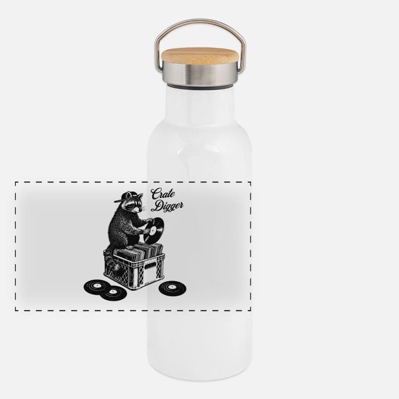 Pelleteuse de caisses Gourde isotherme avec bouchon en bambou