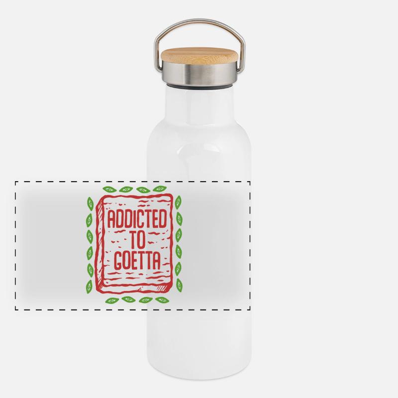 Panorama Thermosflasche mit Bambusdeckel