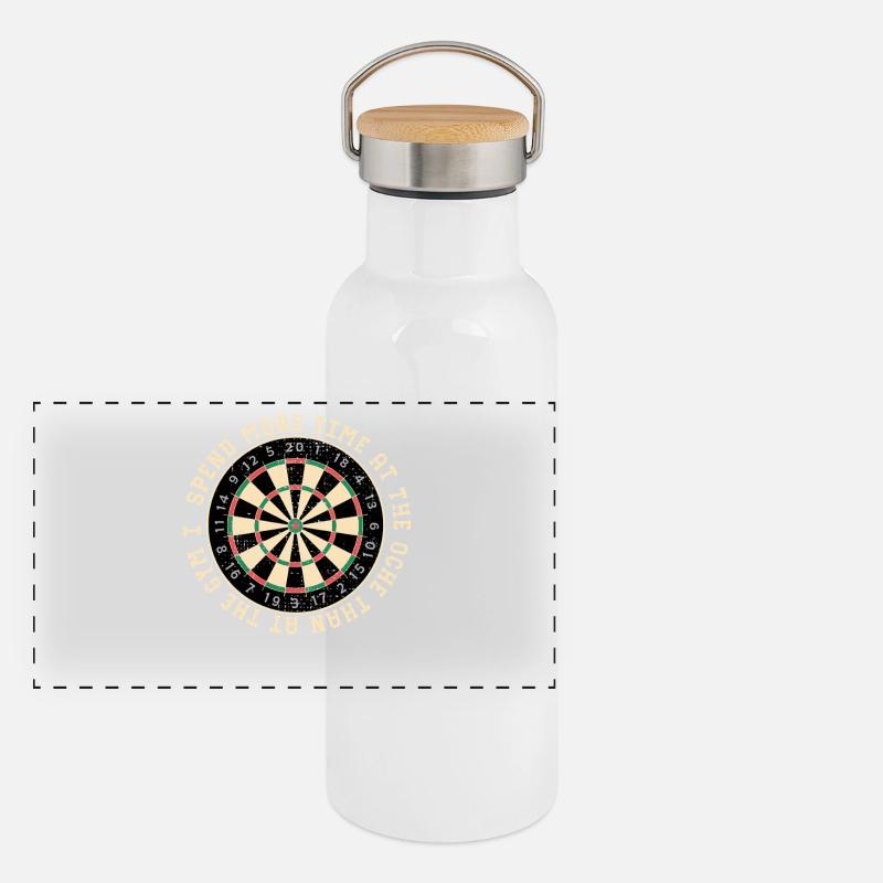 Dartboard Ring Quote Panoramic Thermal Bottle with Bamboo Lid