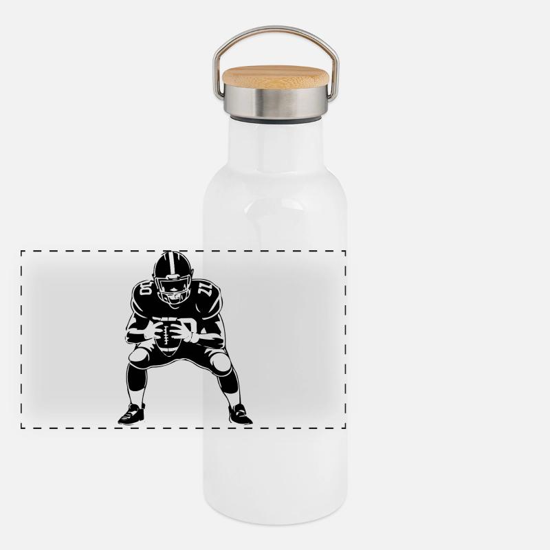 Posture de gril monochrome Gourde isotherme avec bouchon en bambou