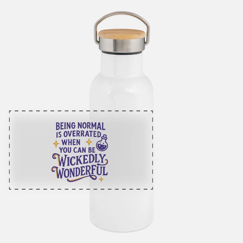 Halloween - Sorcière Gourde isotherme avec bouchon en bambou