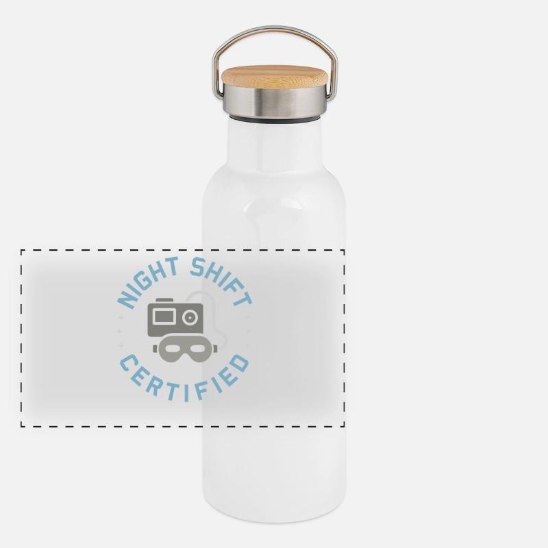 Sleep Technologist Polysomnographic Tech Rpsgt Panoramic Thermal Bottle with Bamboo Lid