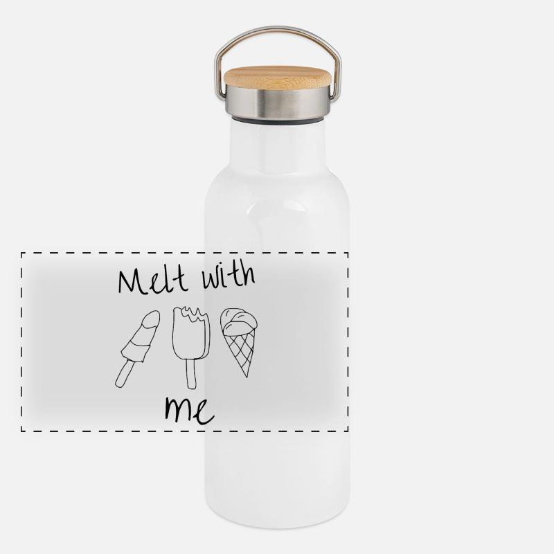 Melt with me | Eiscreme Panorama Thermosflasche mit Bambusdeckel