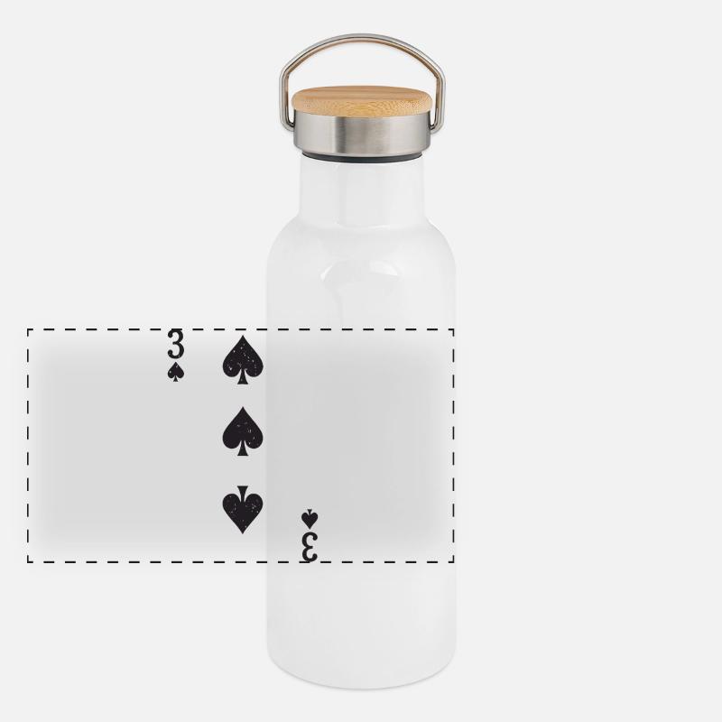 Three spades Panoramic Thermal Bottle with Bamboo Lid