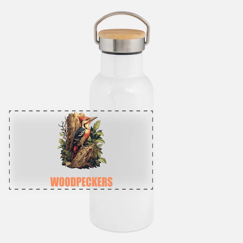 Panorama Thermosflasche mit Bambusdeckel