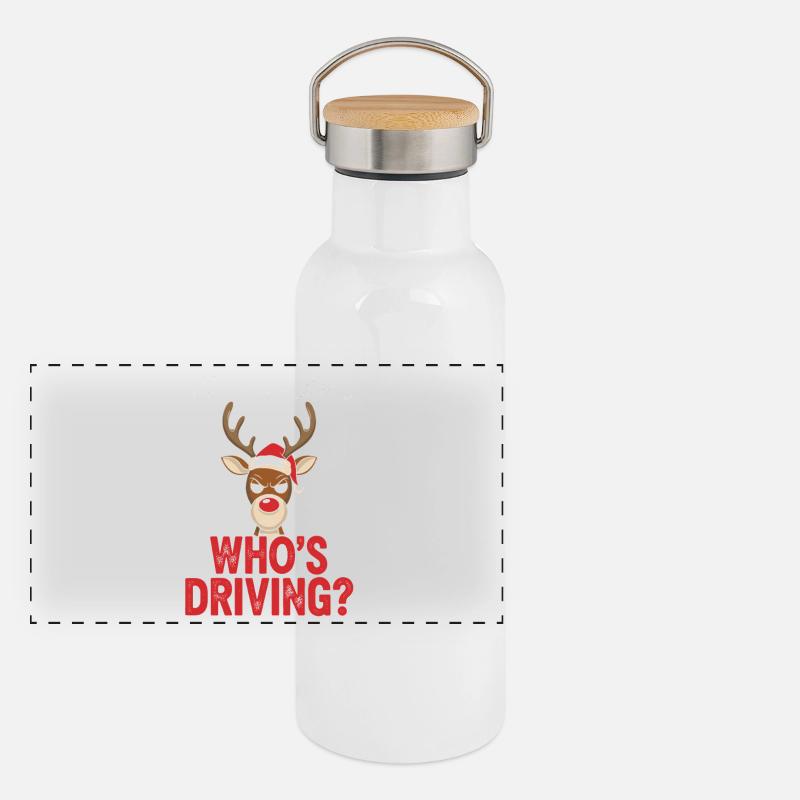 Reindeer asks: Who drives Panoramic Thermal Bottle with Bamboo Lid