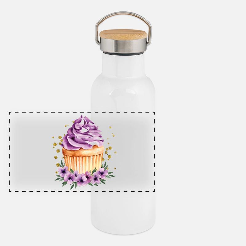 Panorama Thermosflasche mit Bambusdeckel