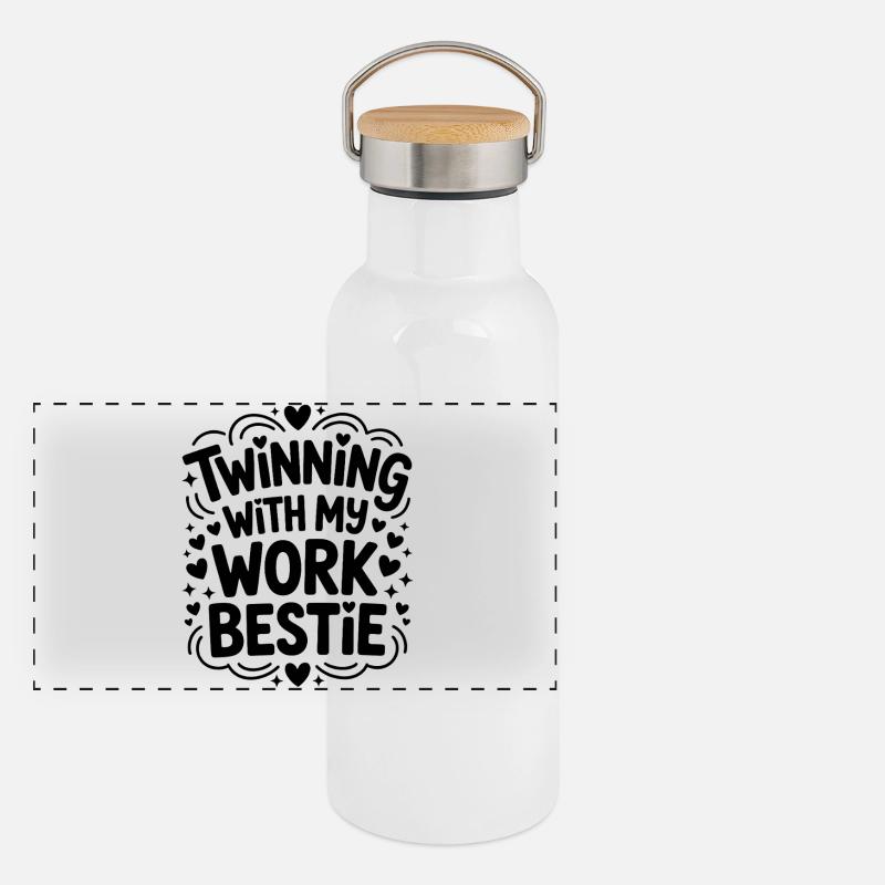 Girlfriend Profession Saying Funny Work Job Gift Panoramic Thermal Bottle with Bamboo Lid