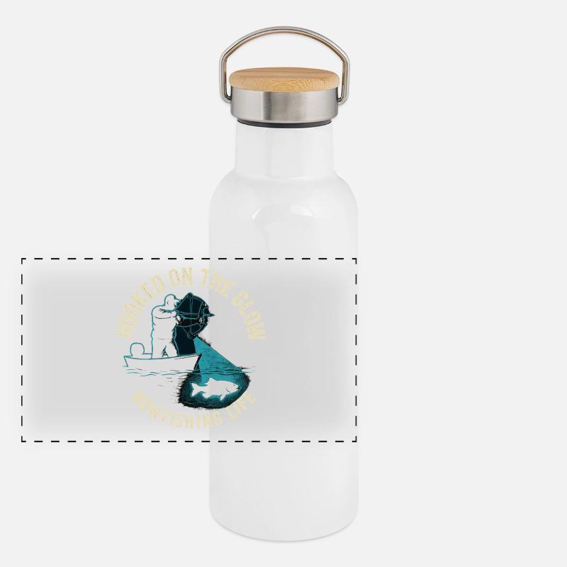 Accro à l’aventure de pêche à l’arc Glow Gourde isotherme avec bouchon en bambou