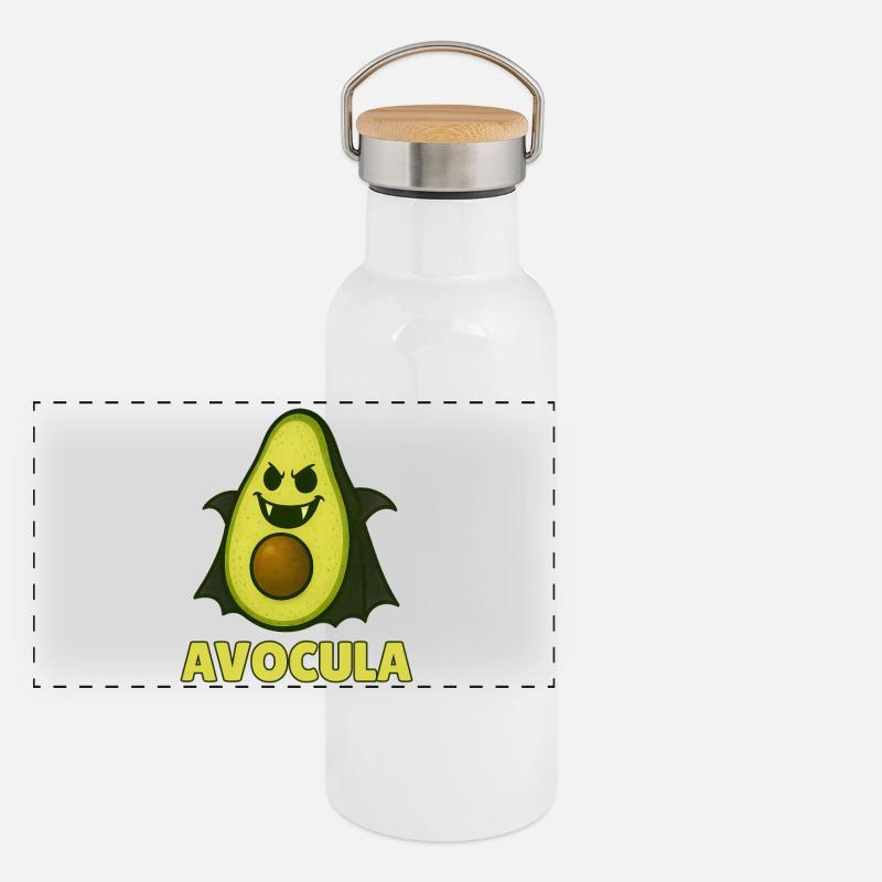 Funny Vegetable Monster – Halloween Fun Panoramic Thermal Bottle with Bamboo Lid