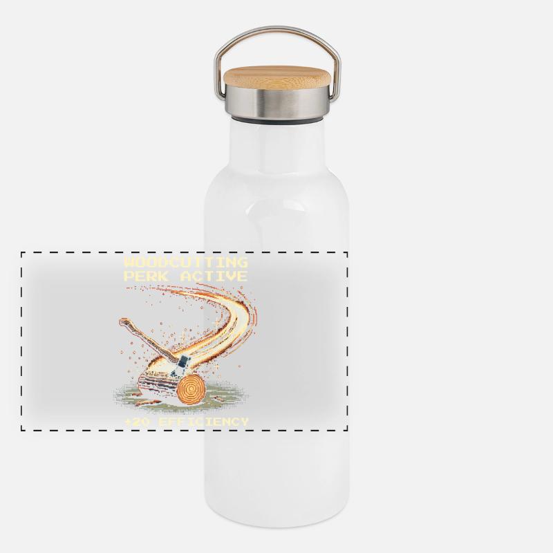 Avantage Bûcheron Actif | Couper du bois, Survie Gourde isotherme avec bouchon en bambou