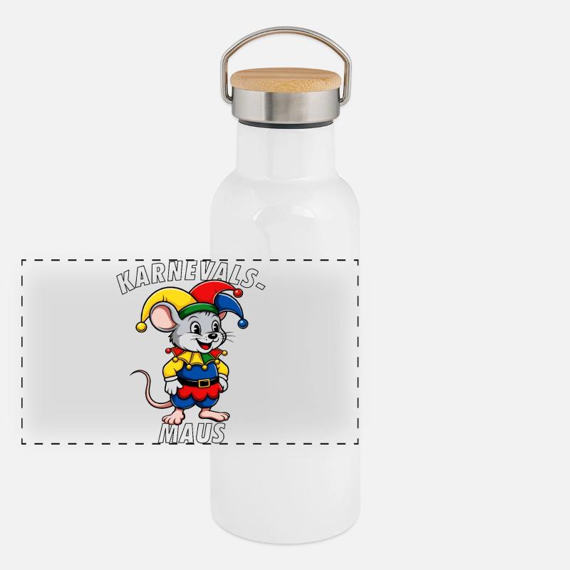CARNIVAL MOUSE Panoramic Thermal Bottle with Bamboo Lid