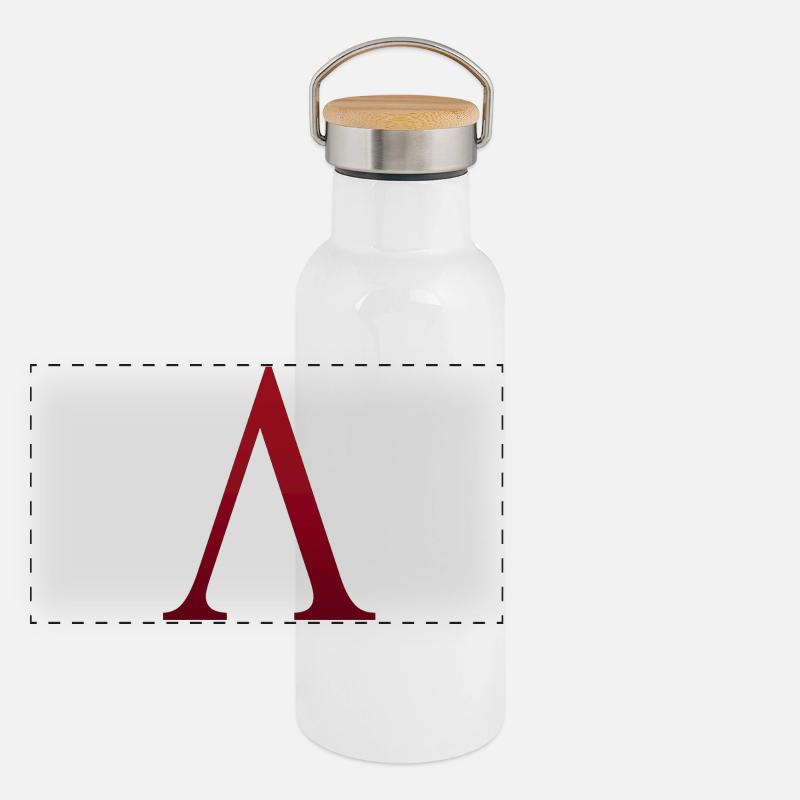 Rouge Λ Monogramme Puissant Gourde isotherme avec bouchon en bambou