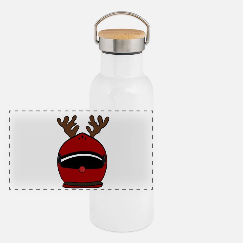 Weihnachten Panorama Thermosflasche mit Bambusdeckel