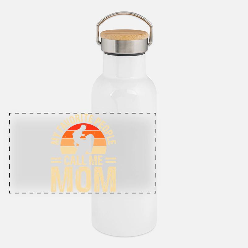 Mama Muttertag Geschenk Weihnachtsgeschenke   Panorama Thermosflasche mit Bambusdeckel