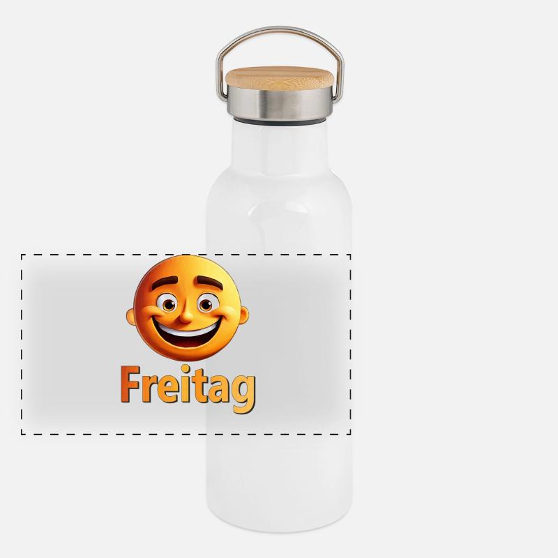 Friday Panoramic Thermal Bottle with Bamboo Lid