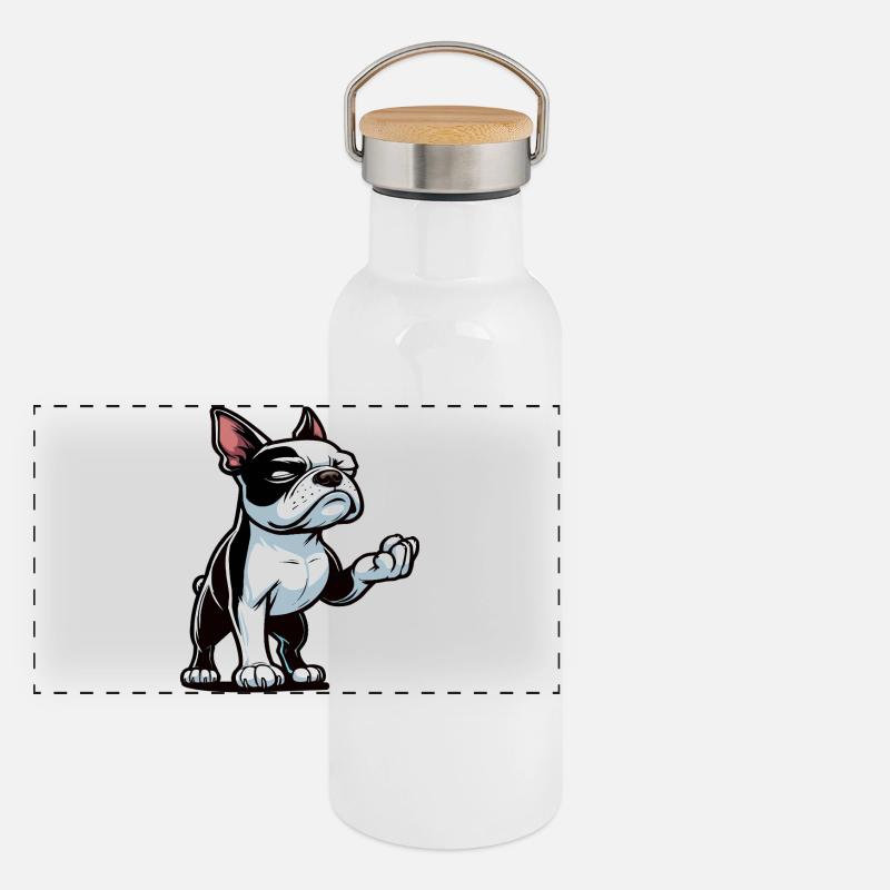 Boston Terrier Propriétaire du Boston Terrier Bosti Gourde isotherme avec bouchon en bambou