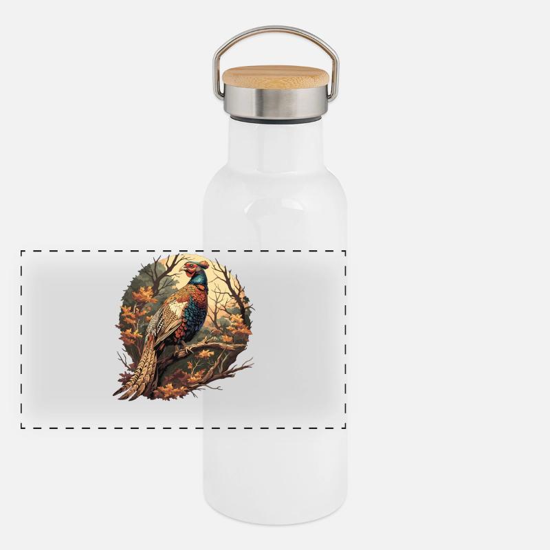 Pheasants Pheasant Panoramic Thermal Bottle with Bamboo Lid