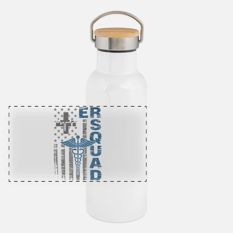Panorama Thermosflasche mit Bambusdeckel