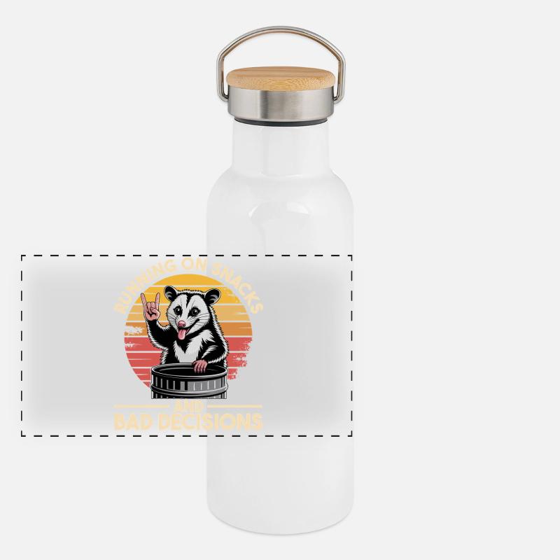 Panorama Thermosflasche mit Bambusdeckel