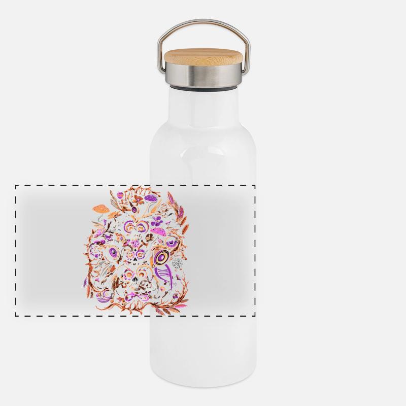 Karnevalsgeist Panorama Thermosflasche mit Bambusdeckel