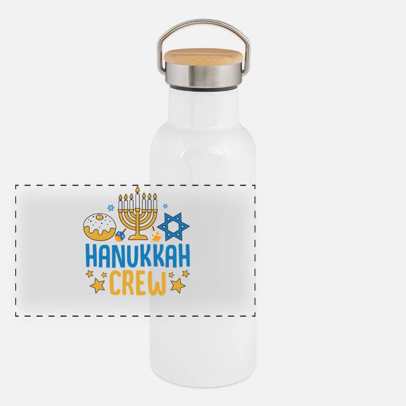 Gourde isotherme avec bouchon en bambou