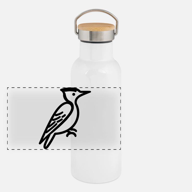 Gourde isotherme avec bouchon en bambou