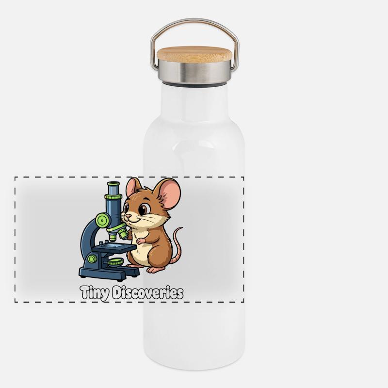 Small Discoveries Mouse Microscope Panoramic Thermal Bottle with Bamboo Lid