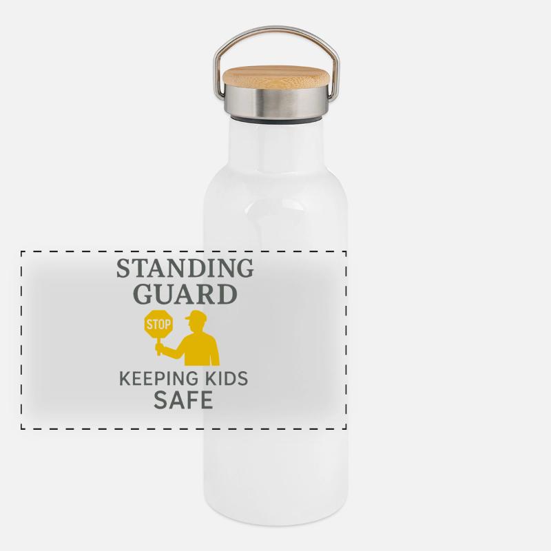 Crossing Guard Gift Security Team Panoramic Thermal Bottle with Bamboo Lid