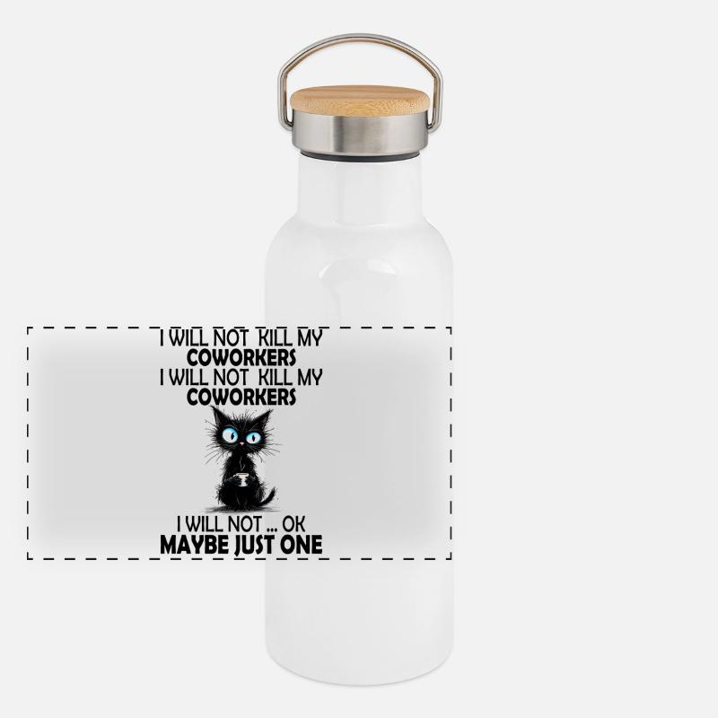 Colleague, Employee, Work, Stress, Work Stress Panoramic Thermal Bottle with Bamboo Lid