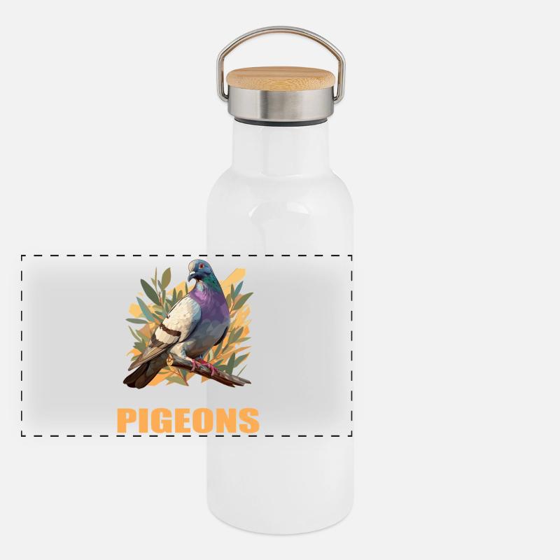 Pigeons Pigeon Gourde isotherme avec bouchon en bambou