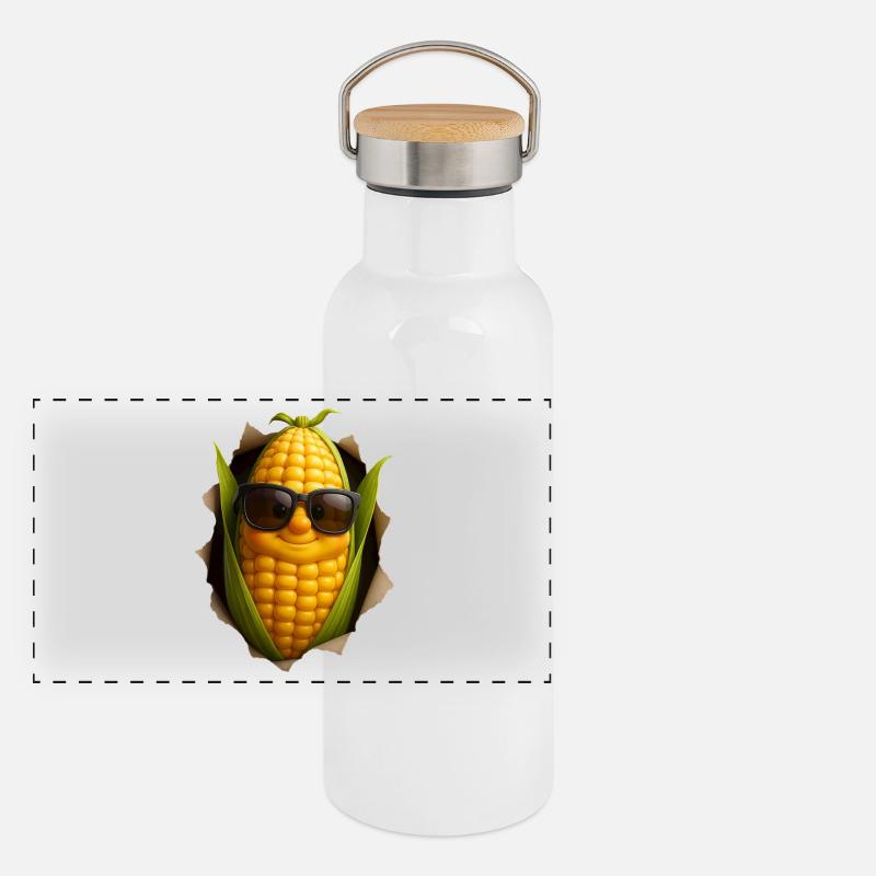 Corn Panoramic Thermal Bottle with Bamboo Lid