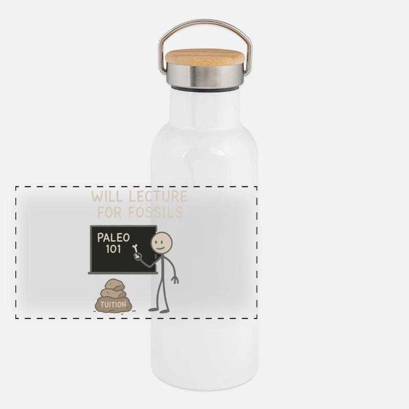 Outils préhistoriques en pierre d’Homo Gourde isotherme avec bouchon en bambou
