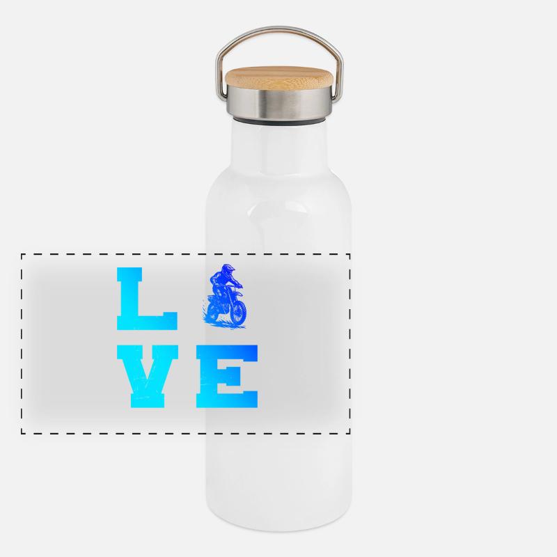 A must-have for real motocross Panoramic Thermal Bottle with Bamboo Lid