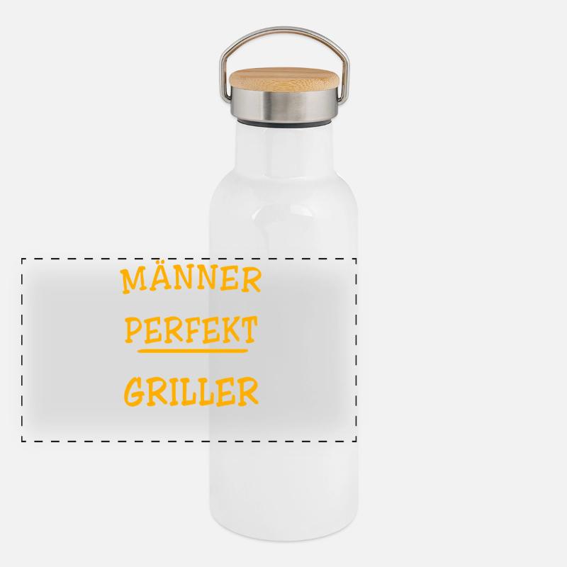 Griller Grilling Panoramic Thermal Bottle with Bamboo Lid