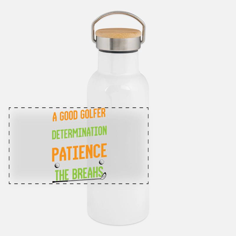 Gourde isotherme avec bouchon en bambou