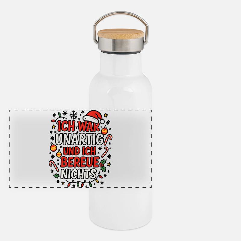 Panorama Thermosflasche mit Bambusdeckel