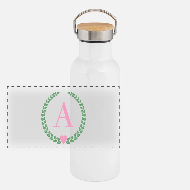 Panorama Thermosflasche mit Bambusdeckel