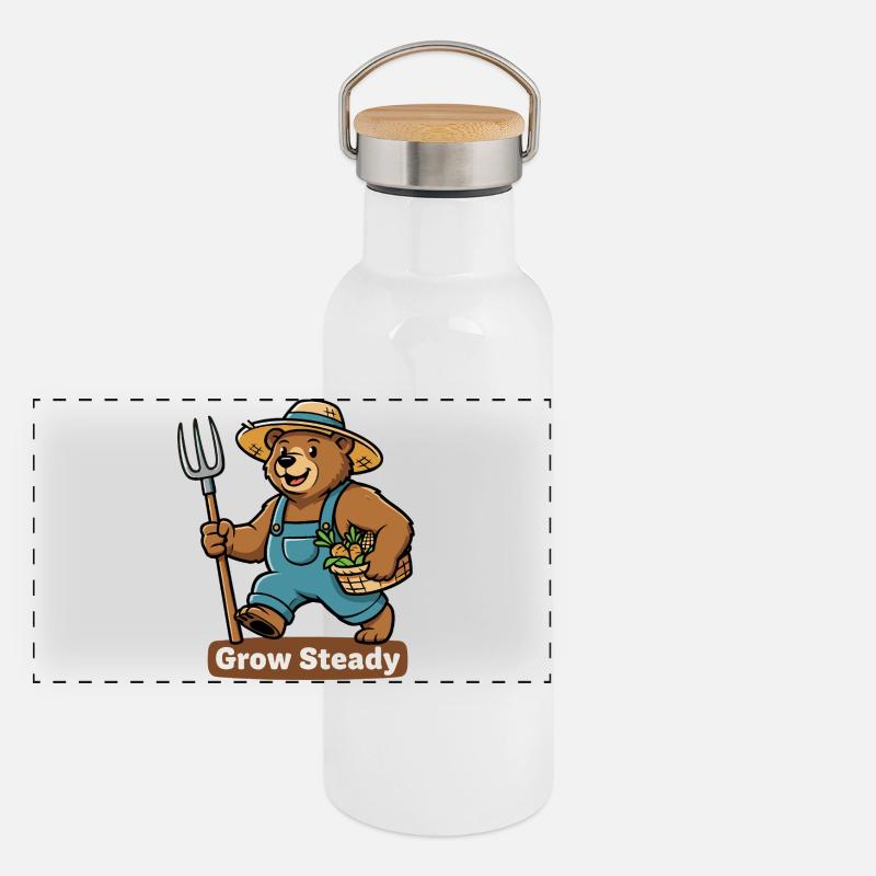 Wachse Beständig – Bärenbauer Panorama Thermosflasche mit Bambusdeckel