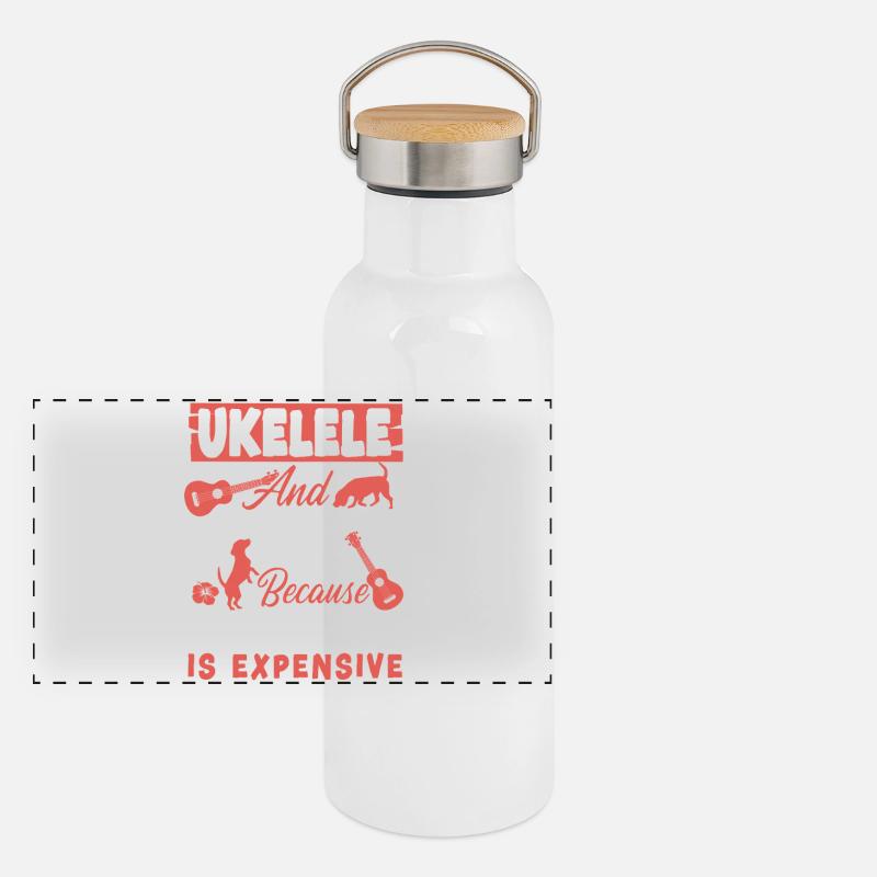 Ukulélé hawaïen ukulélé pour chien Gourde isotherme avec bouchon en bambou
