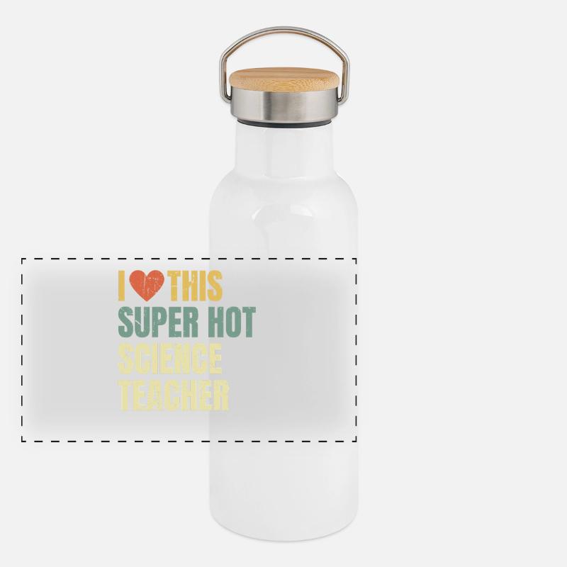 J’adore ce prof de sciences super sexy rétro Gourde isotherme avec bouchon en bambou